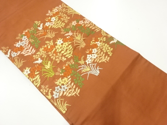 唐織秋草模様織出し名古屋帯